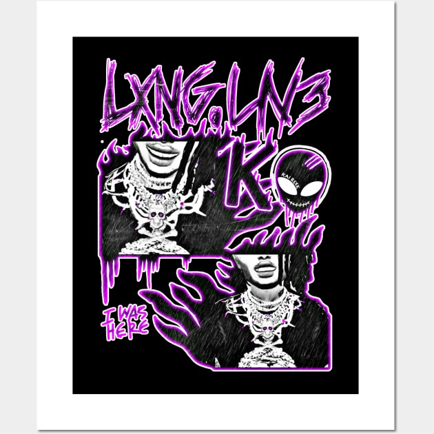 KVLI3N ''LXNG.LIV3'' (PURPLE) Wall Art by KVLI3N